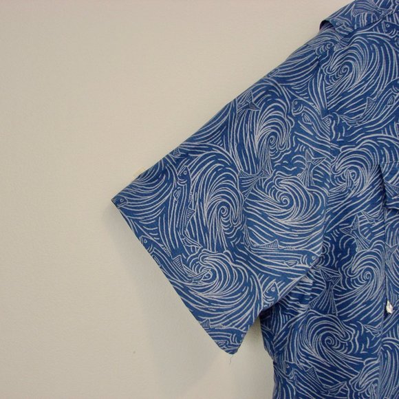 Vineyard Vines Harbor Shirt Surf No Turf Short Sleeve Fish Print Button Down XL - Picture 11 of 16